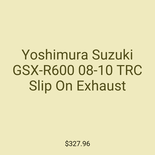 Yoshimura Suzuki GSX-R600 08-10 TRC Slip On Exhaust