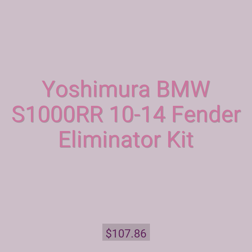 Yoshimura BMW S1000RR 10-14 Fender Eliminator Kit