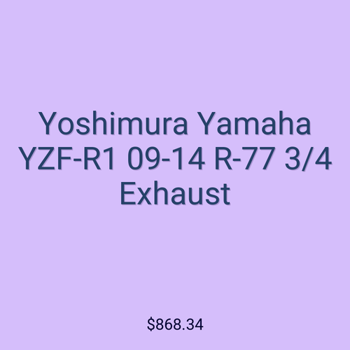 Yoshimura Yamaha YZF-R1 09-14 R-77 3/4 Exhaust