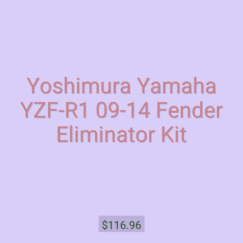 Yoshimura Yamaha YZF-R1 09-14 Fender Eliminator Kit