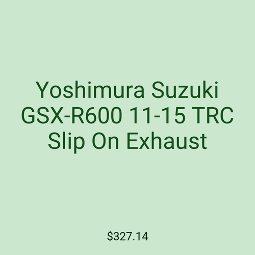 Yoshimura Suzuki GSX-R600 11-15 TRC Slip On Exhaust