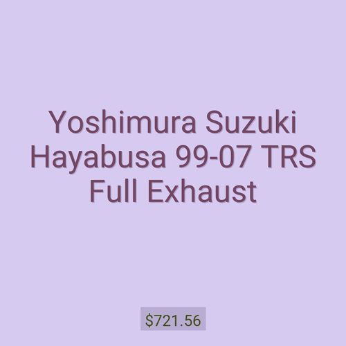 Yoshimura Suzuki Hayabusa 99-07 TRS Full Exhaust