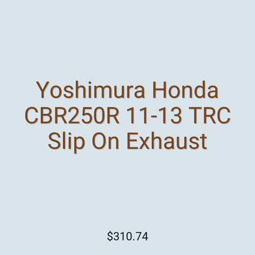 Yoshimura Honda CBR250R 11-13 TRC Slip On Exhaust