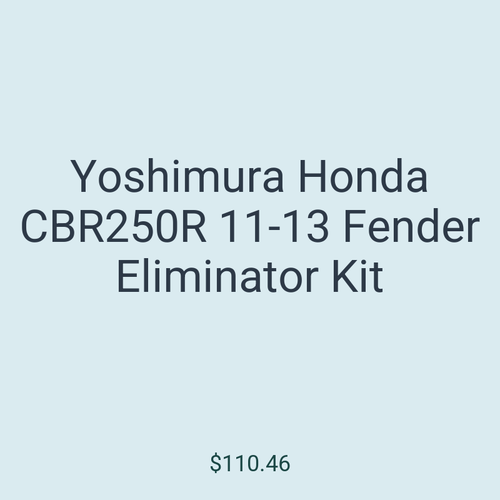 Yoshimura Honda CBR250R 11-13 Fender Eliminator Kit