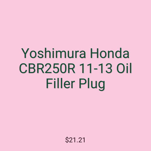 Yoshimura Honda CBR250R 11-13 Oil Filler Plug