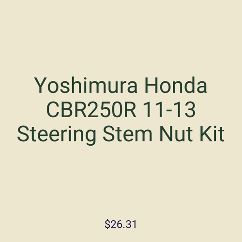 Yoshimura Honda CBR250R 11-13 Steering Stem Nut Kit