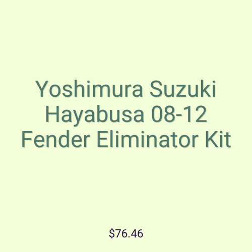 Yoshimura Suzuki Hayabusa 08-12 Fender Eliminator Kit