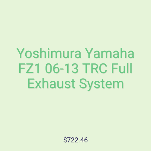 Yoshimura Yamaha FZ1 06-13 TRC Full Exhaust System