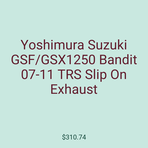 Yoshimura Suzuki GSF/GSX1250 Bandit 07-11 TRS Slip On Exhaust