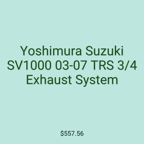 Yoshimura Suzuki SV1000 03-07 TRS 3/4 Exhaust System