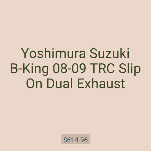 Yoshimura Suzuki B-King 08-09 TRC Slip On Dual Exhaust