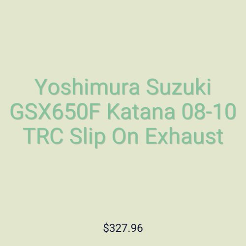 Yoshimura Suzuki GSX650F Katana 08-10 TRC Slip On Exhaust
