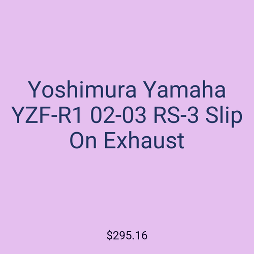 Yoshimura Yamaha YZF-R1 02-03 RS-3 Slip On Exhaust