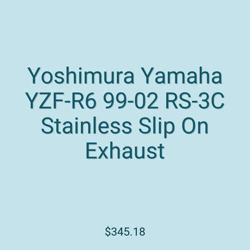 Yoshimura Yamaha YZF-R6 99-02 RS-3C Stainless Slip On Exhaust