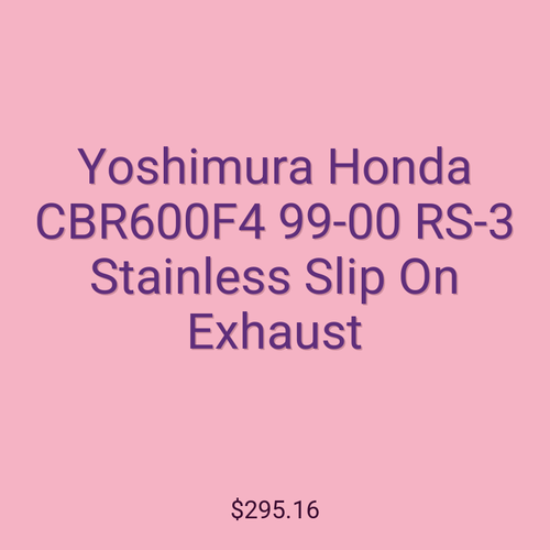 Yoshimura Honda CBR600F4 99-00 RS-3 Stainless Slip On Exhaust