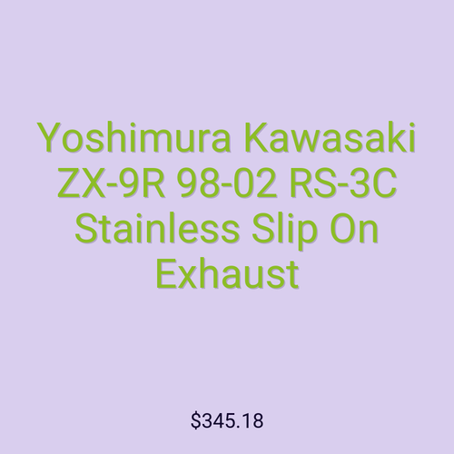 Yoshimura Kawasaki ZX-9R 98-02 RS-3C Stainless Slip On Exhaust