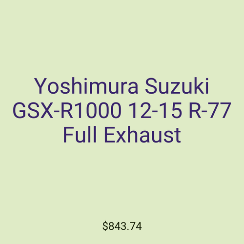 Yoshimura Suzuki GSX-R1000 12-15 R-77 Full Exhaust