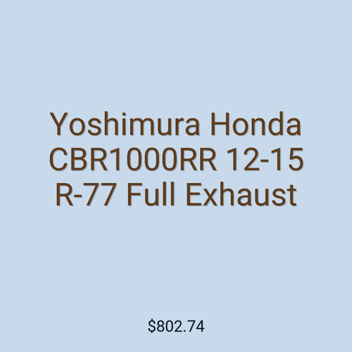 Yoshimura Honda CBR1000RR 12-15 R-77 Full Exhaust