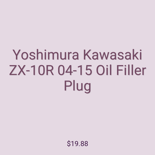 Yoshimura Kawasaki ZX-10R 04-15 Oil Filler Plug