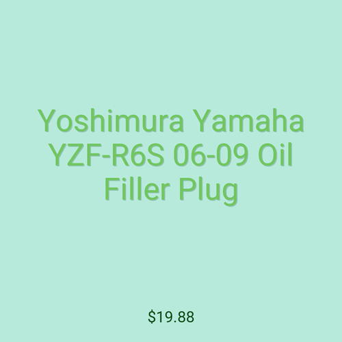 Yoshimura Yamaha YZF-R6S 06-09 Oil Filler Plug