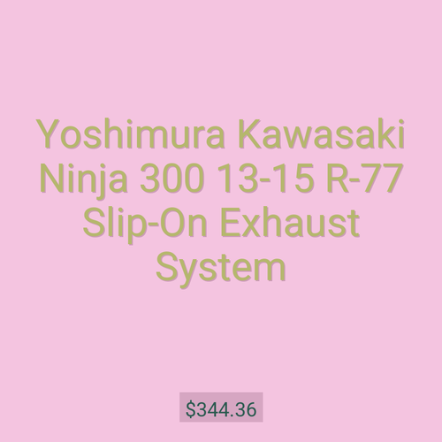 Yoshimura Kawasaki Ninja 300 13-15 R-77 Slip-On Exhaust System