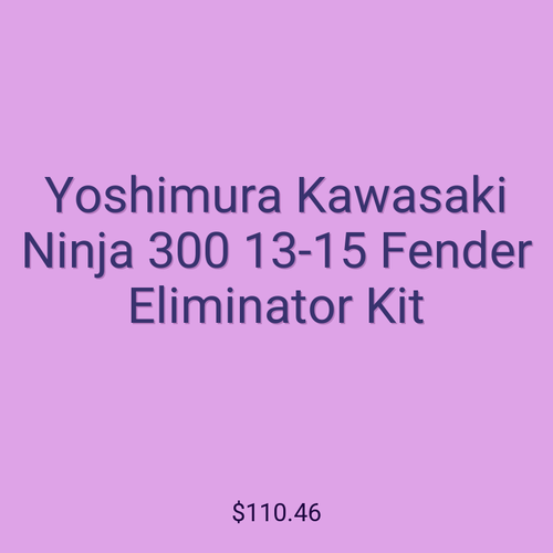 Yoshimura Kawasaki Ninja 300 13-15 Fender Eliminator Kit