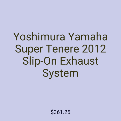 Yoshimura Yamaha Super Tenere 2012 Slip-On Exhaust System