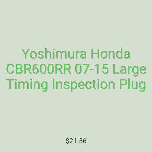 Yoshimura Honda CBR600RR 07-15 Large Timing Inspection Plug