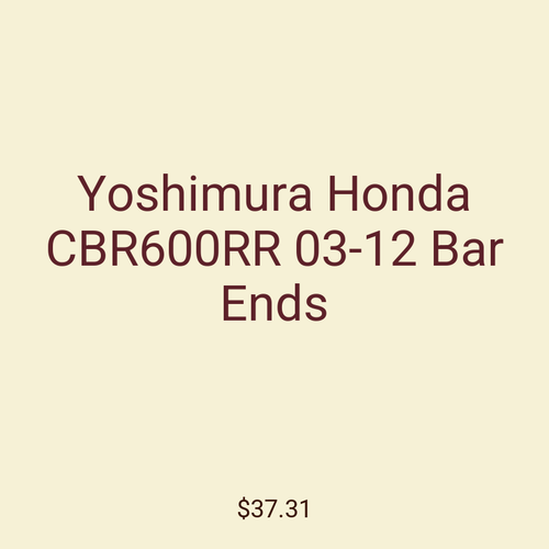 Yoshimura Honda CBR600RR 03-12 Bar Ends