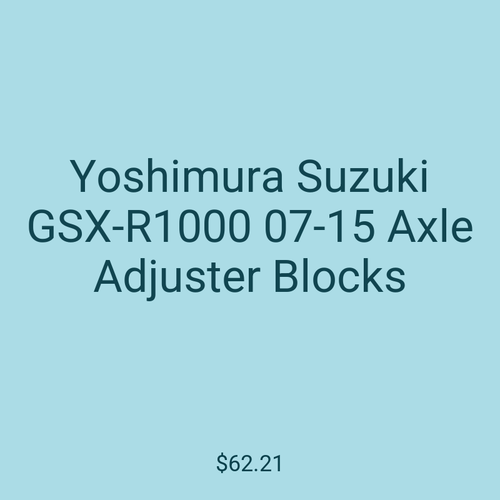 Yoshimura Suzuki GSX-R1000 07-15 Axle Adjuster Blocks