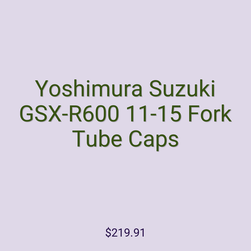 Yoshimura Suzuki GSX-R600 11-15 Fork Tube Caps