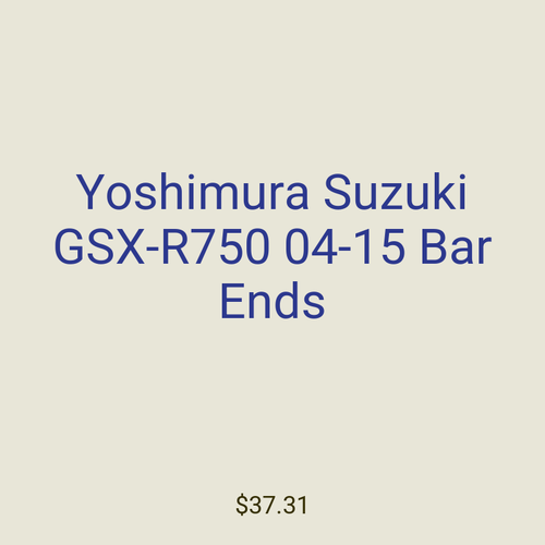 Yoshimura Suzuki GSX-R750 04-15 Bar Ends
