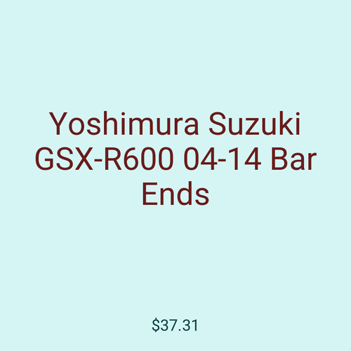 Yoshimura Suzuki GSX-R600 04-14 Bar Ends