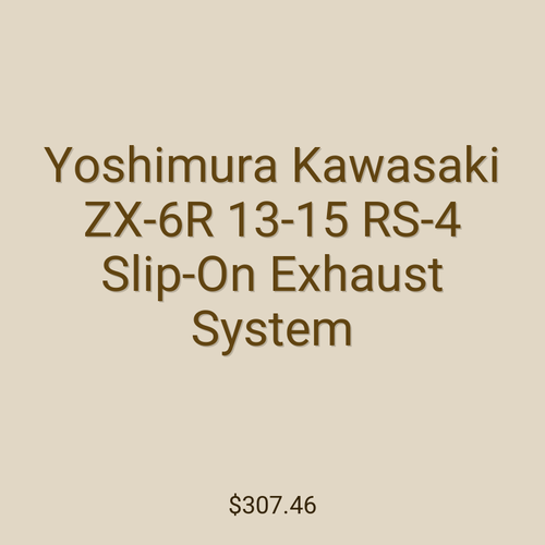 Yoshimura Kawasaki ZX-6R 13-15 RS-4 Slip-On Exhaust System