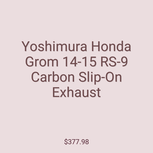 Yoshimura Honda Grom 14-15 RS-9 Carbon Slip-On Exhaust