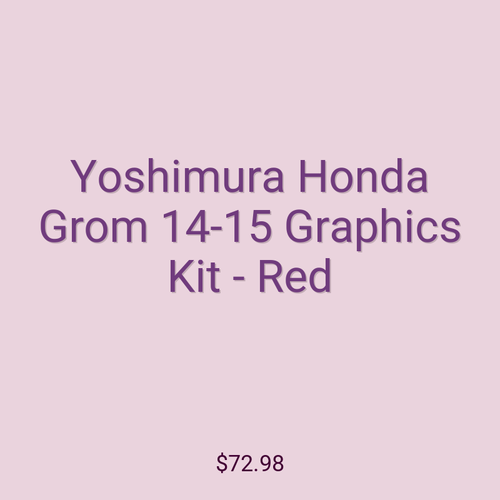 Yoshimura Honda Grom 14-15 Graphics Kit - Red