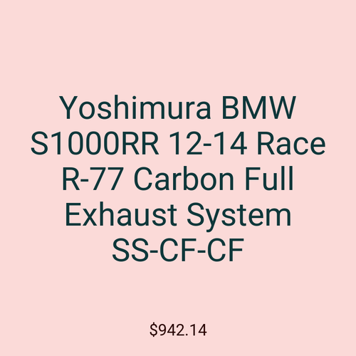 Yoshimura BMW S1000RR 12-14 Race R-77 Carbon Full Exhaust System SS-CF-CF