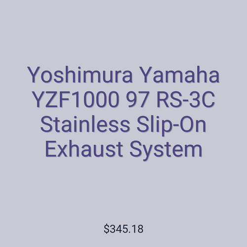 Yoshimura Yamaha YZF1000 97 RS-3C Stainless Slip-On Exhaust System