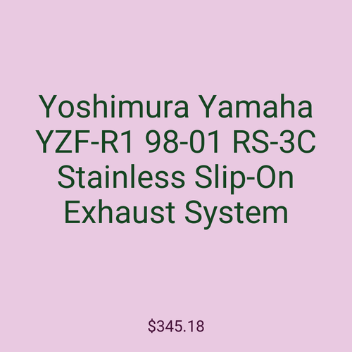 Yoshimura Yamaha YZF-R1 98-01 RS-3C Stainless Slip-On Exhaust System