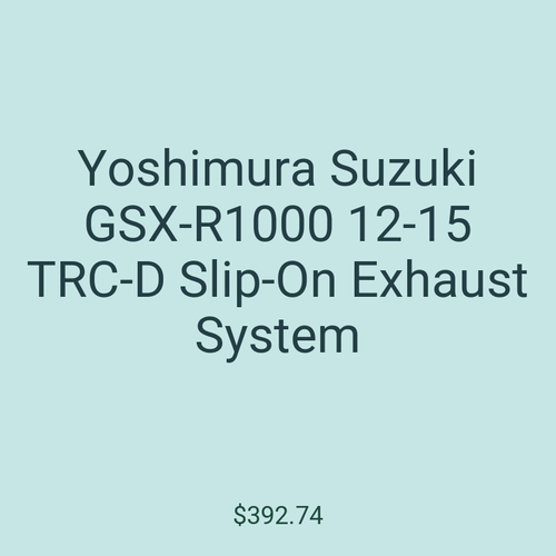 Yoshimura Suzuki GSX-R1000 12-15 TRC-D Slip-On Exhaust System