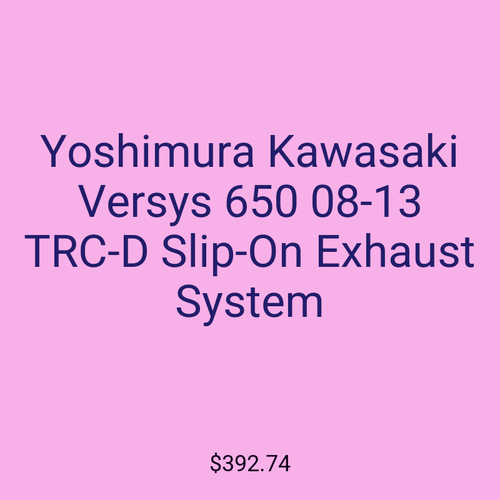 Yoshimura Kawasaki Versys 650 08-13 TRC-D Slip-On Exhaust System