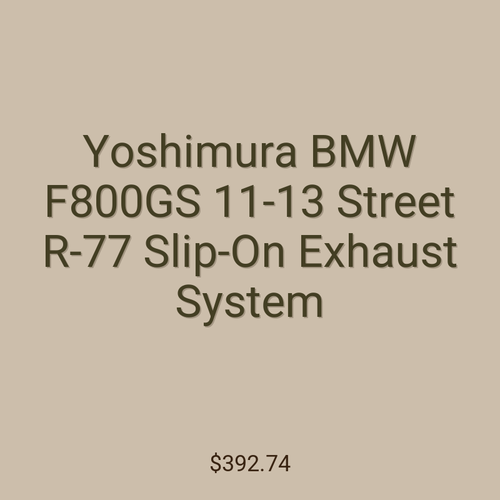 Yoshimura BMW F800GS 11-13 Street R-77 Slip-On Exhaust System