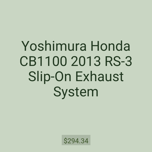 Yoshimura Honda CB1100 2013 RS-3 Slip-On Exhaust System