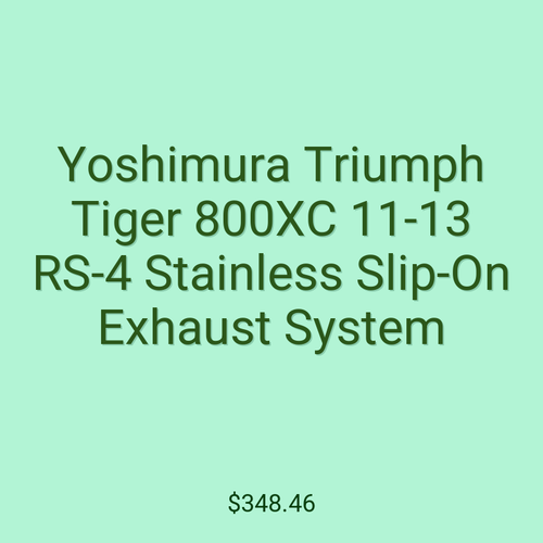 Yoshimura Triumph Tiger 800XC 11-13 RS-4 Stainless Slip-On Exhaust System