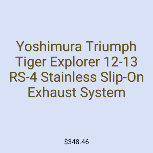 Yoshimura Triumph Tiger Explorer 12-13 RS-4 Stainless Slip-On Exhaust System