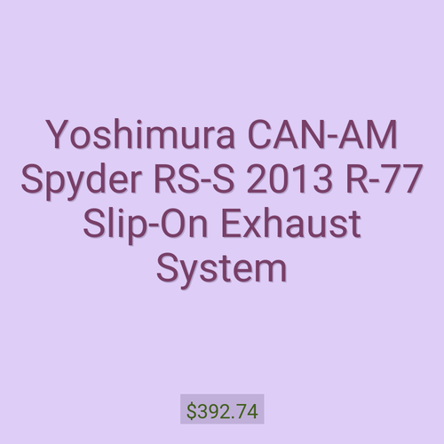 Yoshimura CAN-AM Spyder RS-S 2013 R-77 Slip-On Exhaust System