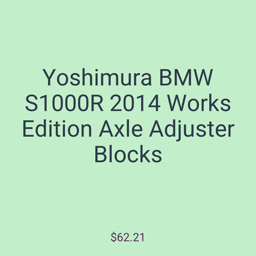 Yoshimura BMW S1000R 2014 Works Edition Axle Adjuster Blocks
