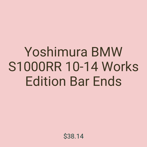 Yoshimura BMW S1000RR 10-14 Works Edition Bar Ends
