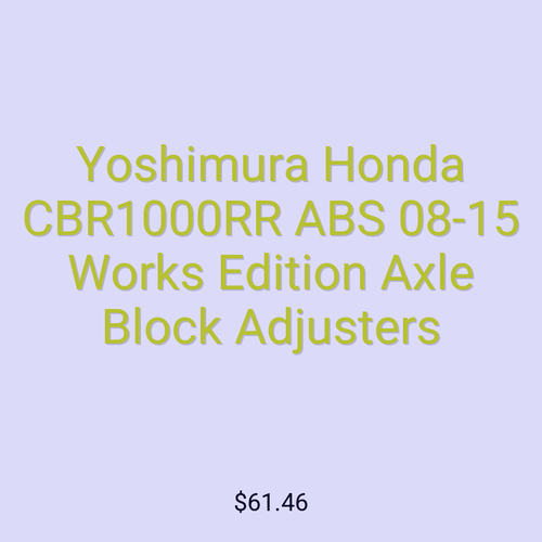 Yoshimura Honda CBR1000RR ABS 08-15 Works Edition Axle Block Adjusters