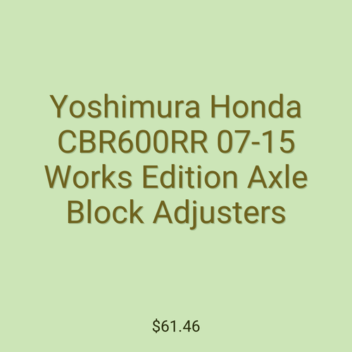 Yoshimura Honda CBR600RR 07-15 Works Edition Axle Block Adjusters